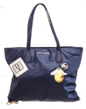 Marc Jacobs Navy Nylon Wingman Shopper Tote