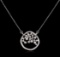 0.34 ctw Diamond Necklace - 14KT White Gold