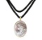 Black Mother of Pearl Cameo Pendant - 14KT Yellow Gold