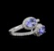 14KT White Gold 1.37 ctw Tanzanite and Diamond Ring