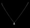 0.50 ctw Diamond Pendant And Chain - 14KT White Gold