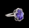 14KT White Gold 3.09 ctw Tanzanite and Diamond Ring