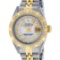 Rolex Ladies 2 Tone Mother Of Pearl Diamond Lugs Pyramid 26MM Datejust Wriswatch