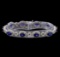 14KT White Gold 8.85 ctw Sapphire and Diamond Bracelet