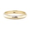 3.5mm Half Dome Milgrain Edge Wedding Band - 14KT Yellow Gold