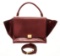 Celine Burgundy Leather Suede Trapeze Tote Bag