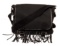 Yves Saint Laurent Black Canvas Fringe Flap Messenger Bag