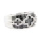 2.91 ctw Black and White Diamond Ring - 14KT White Gold