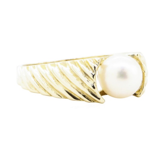 7mm Cultured Pearl Ring - 14KT Yellow Gold