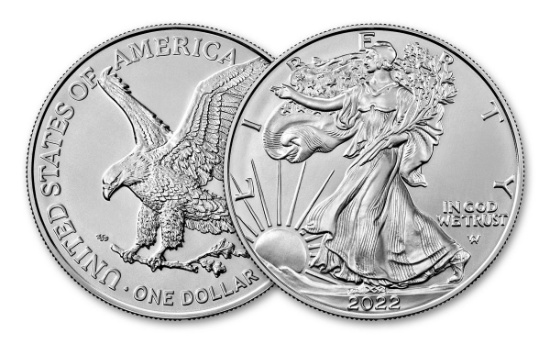 2022 American Silver Eagle .999 Fine Silver Dollar Coin