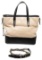 Chanel Cream Black Leather Gabrielle Tote Bag