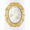 Antique 10k Gold Carved White Stone Cameo Ring Hand Engraved Octagon Frame Halo