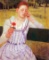 Mary Cassatt - Woman With Red Zinnia