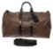 Louis Vuitton Brown Monogram Macassar Canvas Leather Waterproof Keepall Bandouli