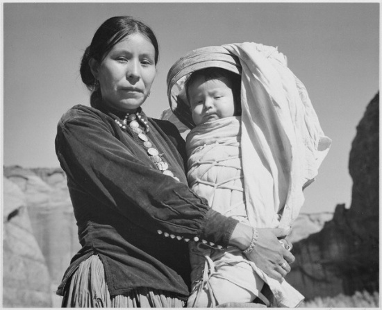 Adams - Dinee Woman and Infant, Canyon de Chelle, Arizona