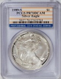 1989-S American Silver Eagle .999 Fine Silver Dollar Coin PCGS PR70DCAM
