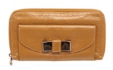 Chloe Brown Leather Lily Zip Wallet