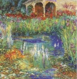Lily Pond by Henri Plisson on paper