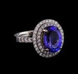 14KT Two-Tone 2.01 ctw Tanzanite and Diamond Ring
