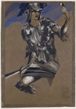 Edward Burne-Jones - Study of Perseus in Armour for The Finding of Medusa