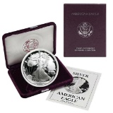 1990-S $1 American Silver Eagle Dollar Proof Coin w/Case & COA