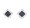 2.21 ctw Sapphire And Diamond Earrings - 14KT White Gold