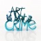 Art Is Not a Crime (Chrome Blue) by Mr Brainwash