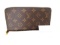 Louis Vuitton Brown Monogram Canvas Leather Zippy Wallet