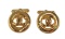Chanel CC Logo Gold-tone Cufflinks