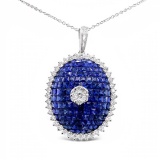 18K Sapphire and Diamond pendant