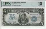 1899 $5 Silver Certificate Bank Note PMG 15 Choice Fine