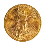 1910-D $20 St. Gaudens Double Eagle Gold Coin BU