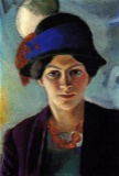 MACKE - Portrait Of The Wife Of The Artist With A Hat