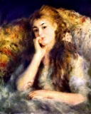 Renoir - Portrait Of A Girl In Thoughts