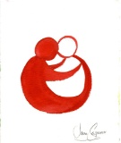 Jane SEYMOUR ORIGINAL: Kindness Campaign - Embrace IV. (red and white)