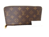 Louis Vuitton Brown Monogram Canvas Leather Zippy Wallet