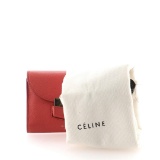 Celine Trotteur Flap Wallet Leather Small Red