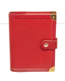 Louis Vuitton Red Leather Agenda PM Wallet