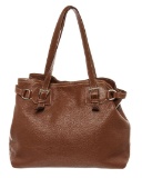 Prada Brown Vitello Daino Leather Shoulder Bag