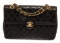 Chanel Black Quilted Lambskin CC Paris Single Classic Flap Shoulder Bag