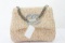 Chanel White Multicolor Fantasy-weave Shimmer Tweed Silver Logo Handbag