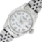 Rolex Ladies Stainless White Arabic Date Wristwatch