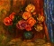 Renoir - Still Life Roses Before A Blue Curtain