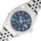 Rolex Ladies Stainless Steel Quickset Factory Blue Index Datejust Wristwatch