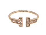 Tiffany & Co Gold T Wire Diamond Ring 6