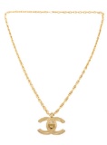Chanel Gold Plated CC Turn-Lock Chain Nacklace