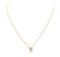 0.08 ctw Diamond and Pearl Pendant with Chain - 18KT Yellow Gold