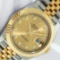 Rolex Mens Factory Champagne Diamond 41 Datejust Wristwatch With Card & Box
