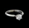 14KT White Gold 0.65 ctw Round Cut Diamond Solitaire Ring
