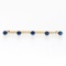 Antique 14k Gold 1.50 ctw Old Cut Montana Sapphire & Seed Pearl Bar Brooch Pin